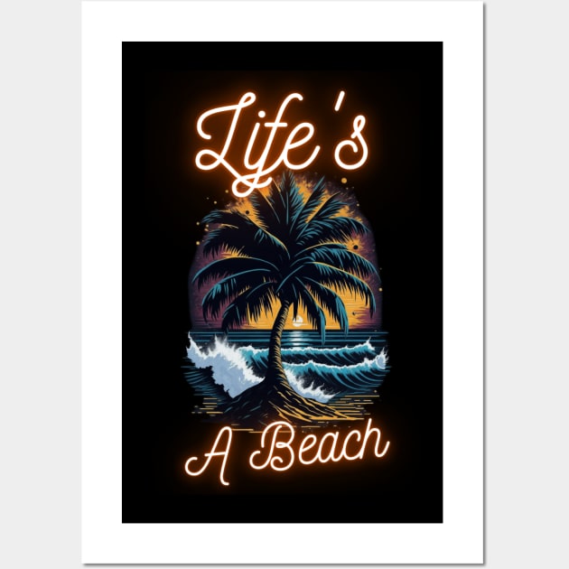 Life's A Beach Wall Art by Trip Tank